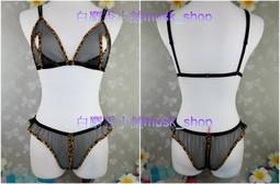 單一尺寸F-成套黑色紫緞帶網紗無鋼圈比基尼+丁字褲+吊襪帶-1937B＊白麝香小舖＊全新MURENA夢漣娜性感系列 歷史價格詳細信息