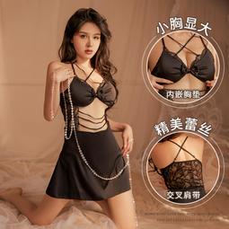 情趣內衣性感綁帶聚攏網紗透視睡衣免脫吊帶裙家居服套裝LD0453 歷史價格詳細信息