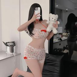 情趣內衣 情趣制服 純欲性感可愛甜美學生少女草莓蕾絲制服套裝三點式情趣內衣睡裙女 歷史價格詳細信息