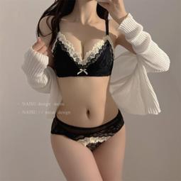 【限時下殺1.3】日系內衣女小胸聚攏加厚調整型收副乳上托無鋼圈性感蕾絲文胸套裝 歷史價格詳細信息