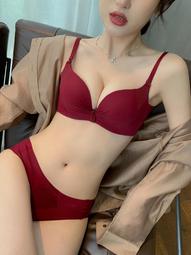 紅色內衣套裝本命年女士無鋼圈文胸罩純欲小胸聚攏2023年新款爆款 歷史價格詳細信息