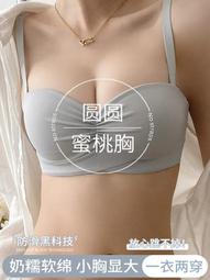 【限時下殺1.3】性感內衣女純欲套裝無肩帶裹胸聚攏小胸無鋼圈文胸厚款防下垂胸罩 歷史價格詳細信息