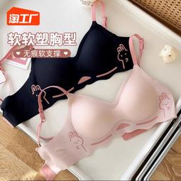 六只兔子小云感無痕內衣女小胸聚攏顯大無鋼圈胸罩防下垂美背文胸 歷史價格詳細信息