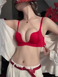 龍年本命年內衣套裝女結婚新娘小胸聚攏衣服2024禮物紅色內褲文胸 歷史價格詳細信息