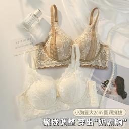 【限時下殺1.3】小胸聚攏純欲內衣少女無鋼圈上托防下垂甜美蕾絲收副乳顯大文胸罩 歷史價格詳細信息