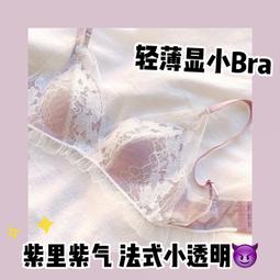 【限時下殺1.3】夏蜜桃子小胸聚攏薄款三角杯內衣法式少女蕾絲性感無鋼圈文胸套裝 歷史價格詳細信息