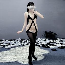 《愛網購》~PD13437~歐美情趣內衣歐美性感女士絲襪網格吊帶連身襪開檔網格透情趣內衣性感睡衣角色扮演 歷史價格詳細信息