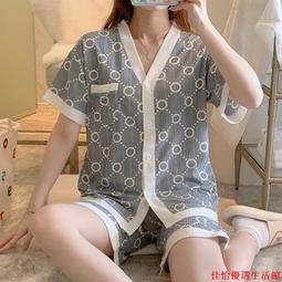夏季女士開衫短袖睡衣中老年人純棉薄款家居服媽媽系扣半袖空調衫-佳藝居 歷史價格詳細信息