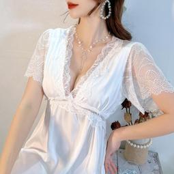 冰絲睡衣女夏季短袖帶胸墊套裝夏天2024年新款春款女士性感家居服 歷史價格詳細信息