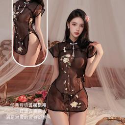 復古性感開叉透視綁帶聚攏顯胸緊修身材睡裙衣日常也可穿*送絲襪 歷史價格詳細信息