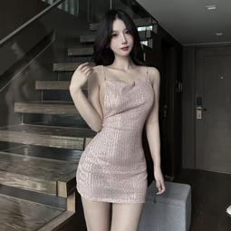 《愛網購》~PC16389~性感情趣內衣女掛脖裙睡裙晚宴網紗露背透視夜店連衣裙情趣內衣性感睡衣角色扮演 歷史價格詳細信息