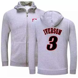 ????戰神Allen Iverson艾佛森棉運動厚外套????NBA球衣76隊Nike耐克愛迪達棒球籃球風衣休閒薄夾克男731 歷史價格詳細信息