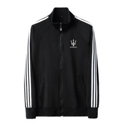 立領運動外套勒沃庫森德甲足球周邊運動訓練寬松情侶三道杠男拉鏈開衫外套春秋 歷史價格詳細信息