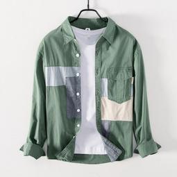 拼色長袖襯衫男 3色入 春秋季潮流百搭痞帥寸衫 港風日系寬鬆襯衣外套 小眾設計感潮牌炸街上衣 男女同款 歷史價格詳細信息