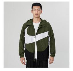 Nike 外套 Swoosh 男款 藍 風衣外套 大勾 防風 連帽外套 立領 寬鬆【ACS】 FB7878-410 歷史價格詳細信息