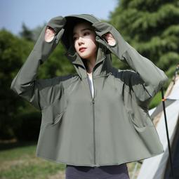 戶外UPF50+黑膠冰絲原紗防曬衣女2024夏季新款可拆卸帽檐涼感外套 歷史價格詳細信息