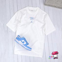 Nike 短袖 Jordan UNC LOGO 男款 北卡藍 短T 喬丹 標語【ACS】 DM3545-100 歷史價格詳細信息
