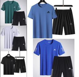 nike運動服 耐吉運動套裝 愛迪達短袖t恤 運動健身休閒吸濕排汗衫彈力冰絲涼感衣 大尺碼短t 運動短褲 t恤男 上衣 歷史價格詳細信息