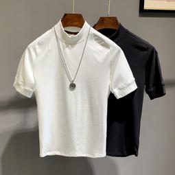 男士t恤 中高領短袖 夏季潮牌輕熟風 男裝 素色小高領上衣 打底衫 韓國 素面 內搭外穿體恤 踢恤【滿299元發貨】 歷史價格詳細信息