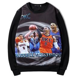 ????威少Russell Westbrook長袖純棉T恤上衛衣????NBA雷霆隊Adidas愛迪達運動籃球衣服大學T男668 歷史價格詳細信息