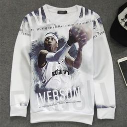 ????戰神Allen Iverson艾佛森長袖純棉T恤上衛衣????NBA 運動76人隊Nike耐克愛迪達籃球服大學T男326 歷史價格詳細信息