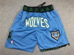 NBA 球迷版球褲 明尼蘇達灰狼 2015-16 ROAD 藍 歷史價格詳細信息