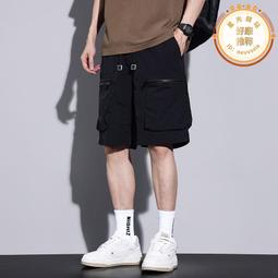 工裝短褲男士夏季薄款外穿潮牌ins寬松七分中褲休閑運動五分褲子 歷史價格詳細信息