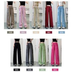 工裝褲女春秋純棉束口褲男冬季多口袋休閒運動加絨長褲子 歷史價格詳細信息