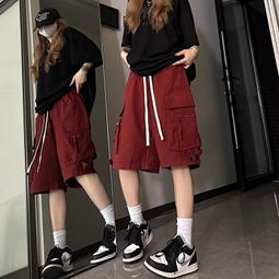 休閒褲女夏季小眾韓版百搭外穿高腰顯瘦寬鬆抽繩運動短褲 歷史價格詳細信息