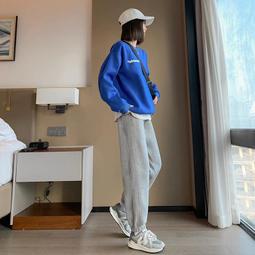 大尺碼女褲灰色刷毛運動褲女秋冬胖mm棉褲長褲子女潮ins高街原宿風 休閒褲女休閒褲 女褲運動褲長褲女生長褲 歷史價格詳細信息