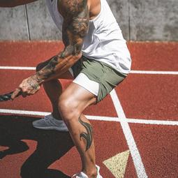 運動背心 運動服飾 健身褲中褲5分褲子新肌肉兄弟夏季男跑步運動訓練褲高彈透氣吸汗 歷史價格詳細信息