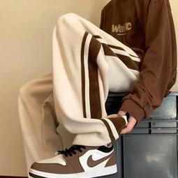 男士休閒褲秋冬款加絨寬鬆直筒褲子男款中年工裝褲2023新款男褲冬 歷史價格詳細信息