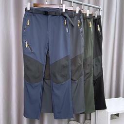【工作褲】工裝褲 男褲秋冬防風防水加絨沖鋒褲冬季加厚工裝褲男款直筒防寒抓絨褲潮  土城阿梁 歷史價格詳細信息