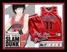 灌籃高手11號流川楓短袖t恤男女純棉半袖親子裝兒童裝T恤學生夏裝#男裝 歷史價格詳細信息