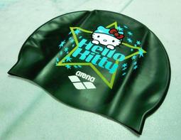 ★★魔力游泳用品館★★全新arena超可愛kitty系列矽膠泳帽，型號:KSS-5517 / 顏色:PNK 歷史價格詳細信息