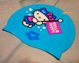 ★★魔力游泳用品館★★全新arena超可愛kitty系列矽膠泳帽，型號:KSS-5517 / 顏色:PNK 歷史價格詳細信息