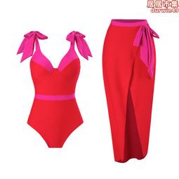 2024新款泳衣女法式高級感純欲超仙羽毛高腰裙式溫泉度假泳衣 歷史價格詳細信息