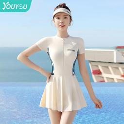 泳衣女士2023新款連體遮肚顯瘦遊泳館專用大碼平角爆款泡溫泉泳裝 歷史價格詳細信息