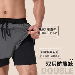 【好康】泳褲男士沙灘防尷尬泳帽三件套雙層寬鬆2022新款遊泳衣褲 歷史價格詳細信息