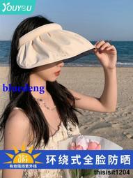 防曬帽女2023新款夏季防紫外線遮臉太陽帽大簷可卷百搭貝殼空頂帽 歷史價格詳細信息