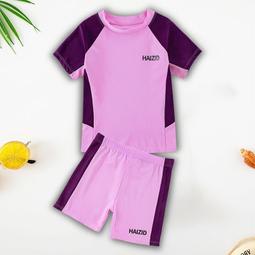 泳裝 新款泳衣 新款少女兒童泳衣女孩分體兒童泳服防曬運動款泳裝冰感保守女泳衣 歷史價格詳細信息