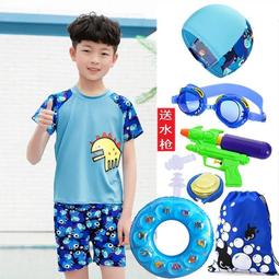 泳裝 新款泳衣 男童中大童泳衣兒童青少年游泳泳褲專業分體防曬速干學生加肥加大 歷史價格詳細信息