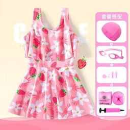 新款兒童泳衣女孩連體裙式泳衣女童中大童公主可愛親子母女遊泳衣 歷史價格詳細信息
