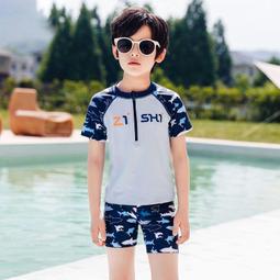 泳裝 新款泳衣 兒童泳衣男童泳褲中大童夏季分體游泳衣小寶寶男孩溫泉游泳套裝備 歷史價格詳細信息