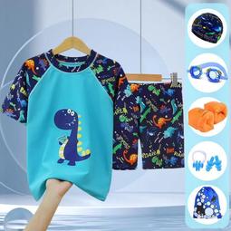 泳裝 新款泳衣 兒童泳衣男童泳褲中大童夏季分體游泳衣小寶寶男孩溫泉游泳套裝備 歷史價格詳細信息