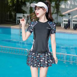 【好康】專業速乾泳衣女士保守連身女式媽媽中老年中年胖mm大尺碼泡溫泉泳裝 歷史價格詳細信息