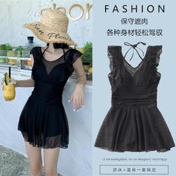 女士成人連身泳衣2023年新款胖MM大尺碼保守顯瘦學生泡溫泉夏遊泳衣 歷史價格詳細信息