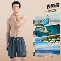 泳褲男2023新款男士防尷尬遊泳褲男款五分遊泳套裝速乾溫泉褲 歷史價格詳細信息