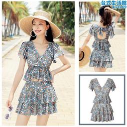 新款情侶泳裝兩件式裙式加肥加大平角顯瘦遮肚遊泳衣女舒適男沙灘褲 歷史價格詳細信息