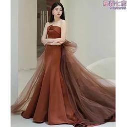 新款拖尾禮服 古箏演出服仙女氣質 唯美中國風民樂琵琶演奏服好康】 歷史價格詳細信息